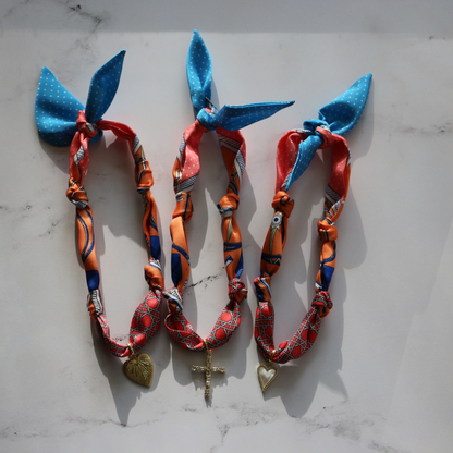 Scarf Necklace ~ Orange Deep South Originals