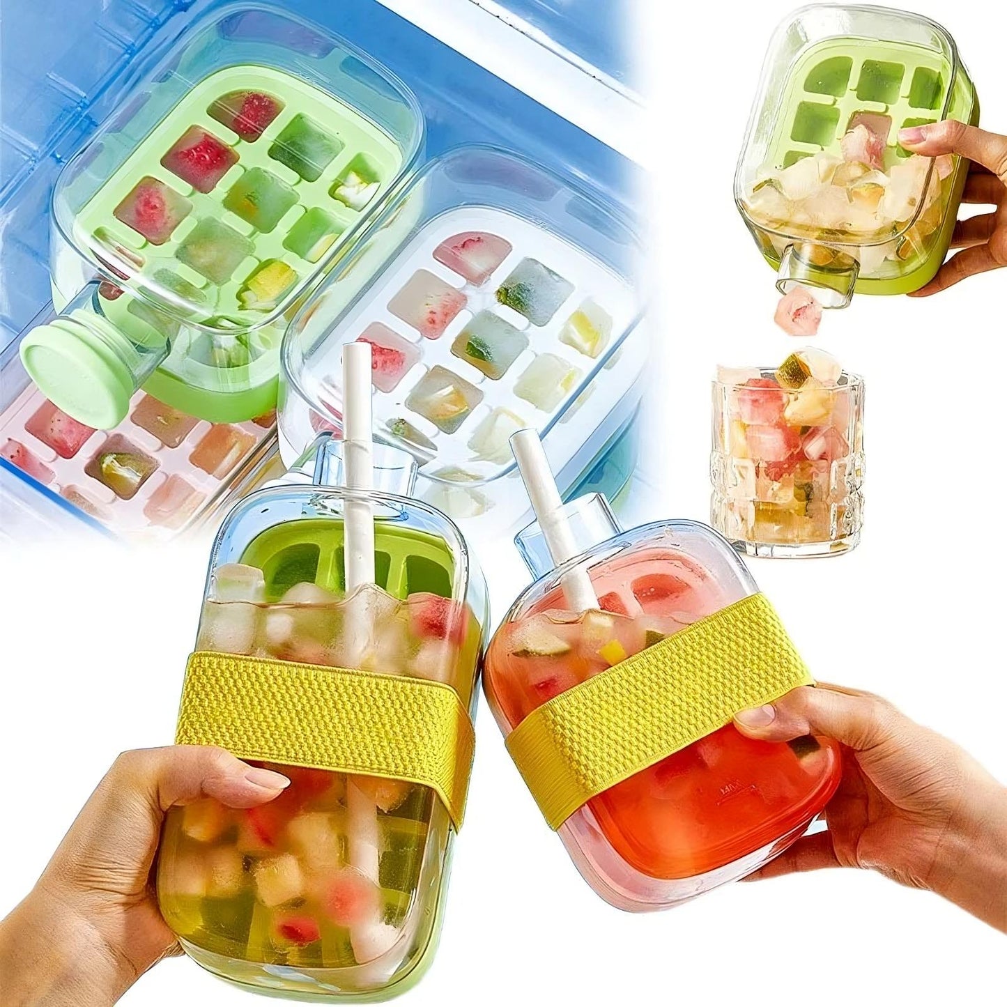 Ice Cube Tray With Straw ViralGalleria.com