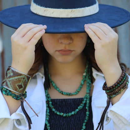 Double Strand Turq Bracelet w/ Feather and Tassel Shop Style & More | Fresh Looks, Everyday Deals & Free Shipping