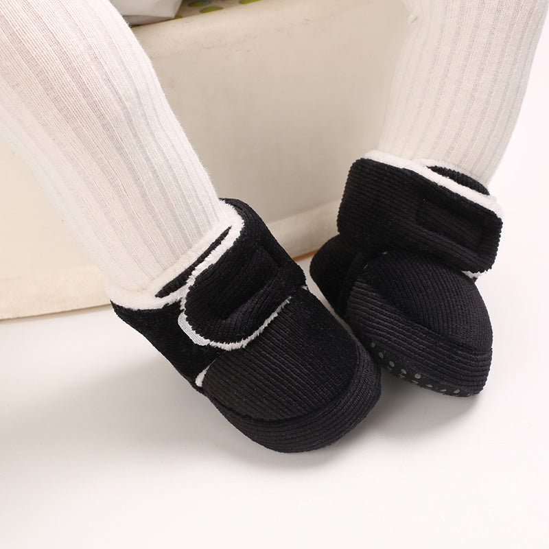 Toddler Baby Girls Booties Plus High Top Slippers Indoor Shoes Crib Shoes First Walker Shoes For Winter NovaCart