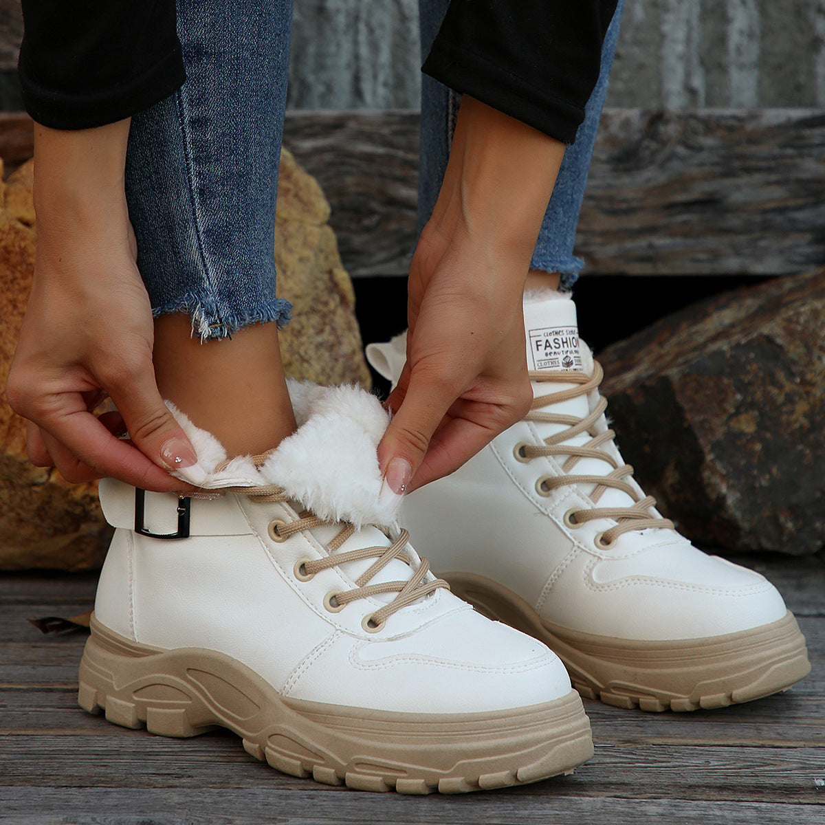 Women’s Mid-Calf Fleece-Lined Winter Boots FitiqueFit