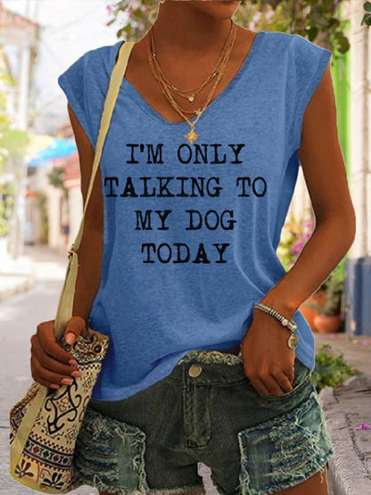 Women's V-Neck Printed Short Sleeve Loose Top – 14 Colors S–4XL FitiqueFit