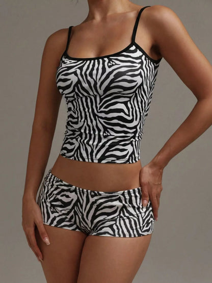 Leopard Print Cami ad Shorts Set New Era Fashion LLc