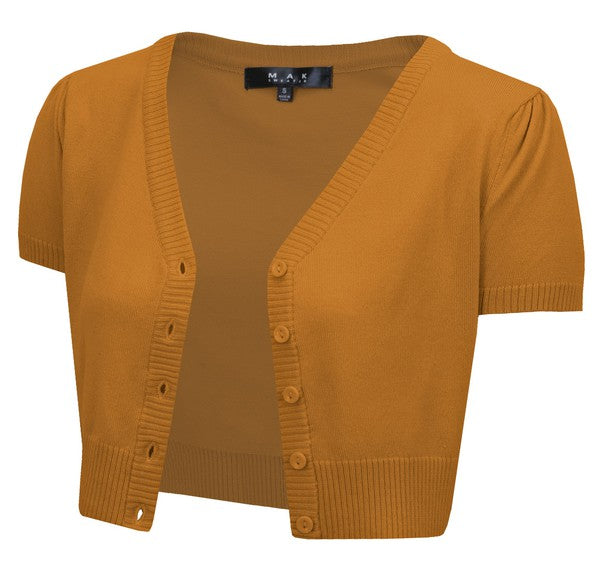 Cropped Bolero Knit Sweater Cardigan Short Sleeve Shop Style & More | Fresh Looks, Everyday Deals & Free Shipping