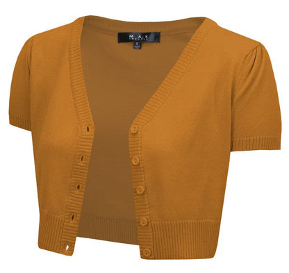 Cropped Bolero Knit Sweater Cardigan Short Sleeve Shop Style & More | Fresh Looks, Everyday Deals & Free Shipping