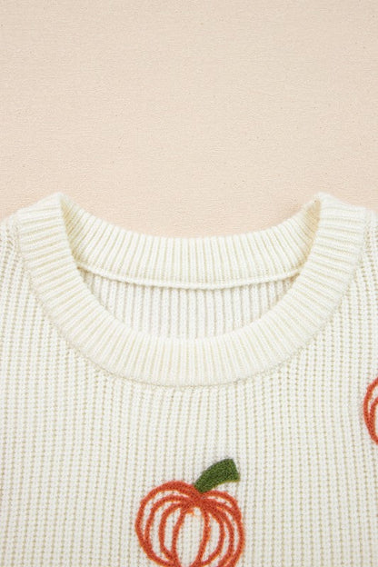 Halloween Pumpkin Embroidered Ribbed Thanksgiving Shop Style & More | Fresh Looks, Everyday Deals & Free Shipping