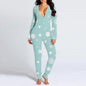 Printed Button Tight Jumpsuit For Women Grayceful LLC