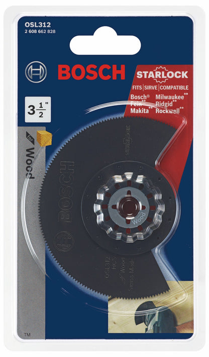 BOSCH OSL312 3-1/2 In. Starlock® Oscillating Multi Tool High-Carbon Steel Segmented Saw Blade VM Hardware