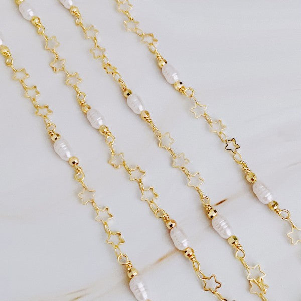Mini Pearl Mini Star Long Chain Necklace Shop Style & More | Fresh Looks, Everyday Deals & Free Shipping