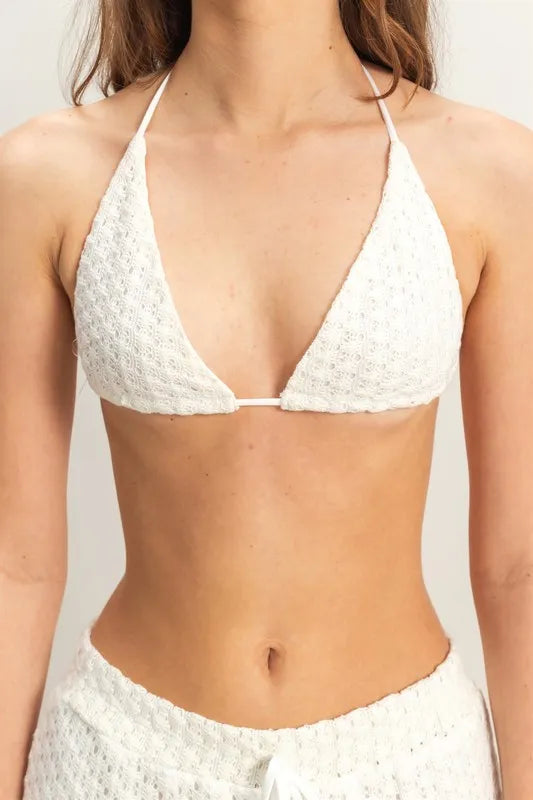 HYFVE Crochet Bra and Drawstring Pants Set West2East Surf