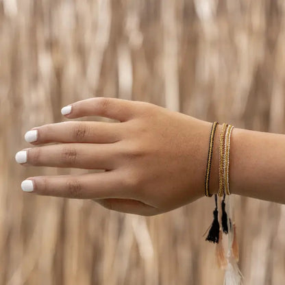Golden Tassel Bracelets Village Thrive