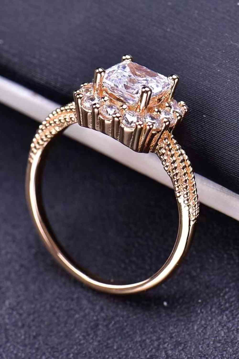 ElegantGem 1 Carat Moissanite Twisted Ring – Minimalist 18K Rose Gold Design See size chart under “more details” The Fashion Celestial