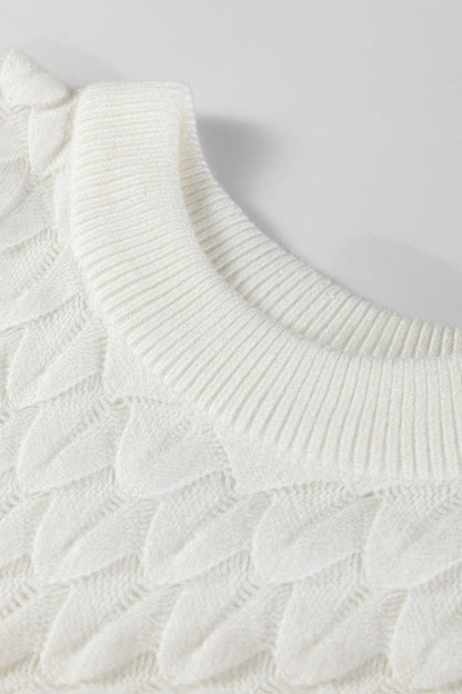 Fish Scale Textured Knit Short Sleeve Sweater Shop Style & More | Fresh Looks, Everyday Deals & Free Shipping