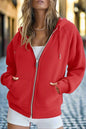 Women’s Zip Up Crop Sweatshirt – Fleece Lined Casual Hoodie FitiqueFit