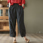 Women's High-Waist Solid-Color Capri Harem Pants FitiqueFit