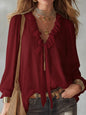 V-Neck Loose-Fit Shirt Top – No-Iron, 8 Colors FitiqueFit