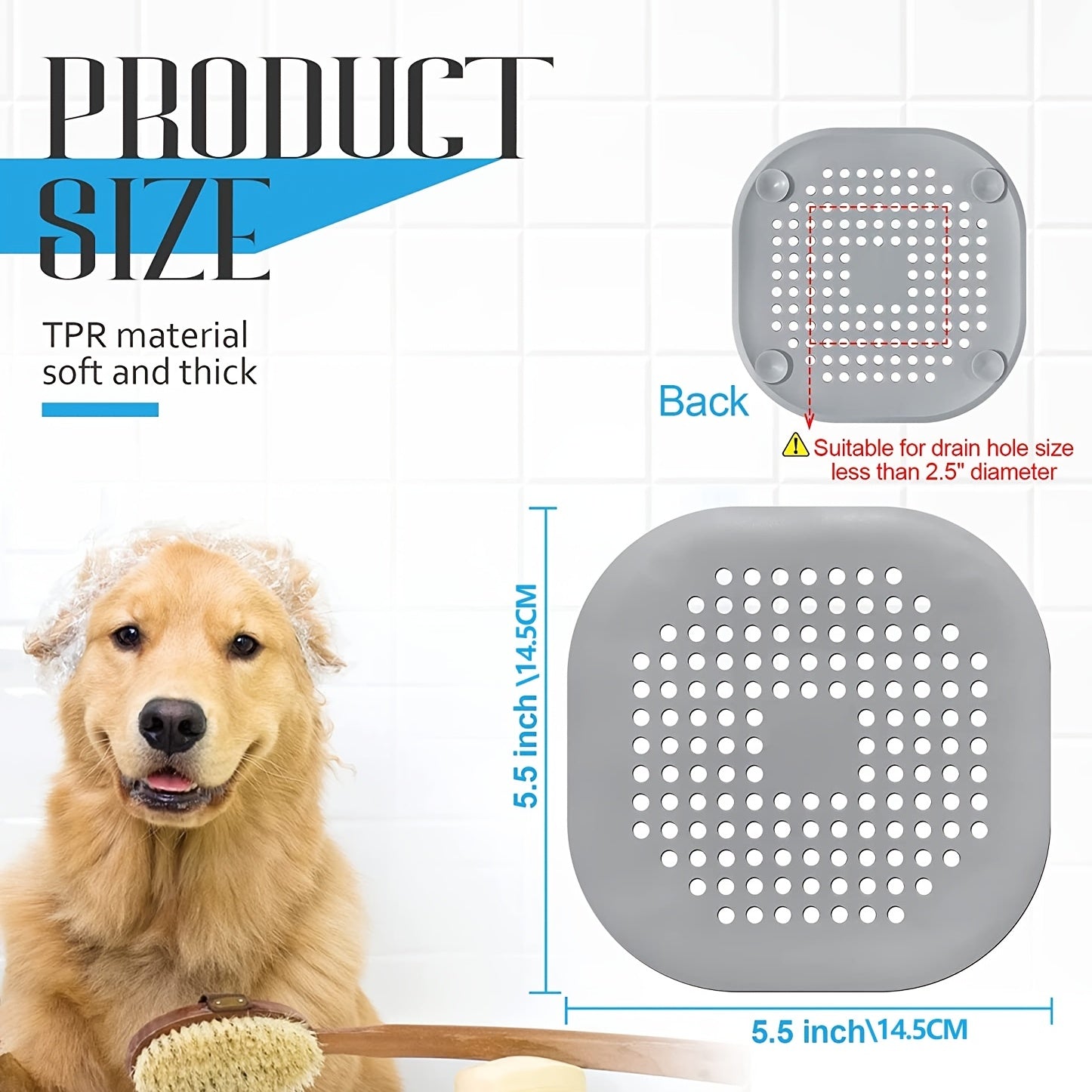 5pcs/3pcs/1pc Silicone Hair Filter | Bathtub and Shower Floor Drain Plug, Kitchen Deodorant Plug, Anti-Clogging Sink Filter NovaCart