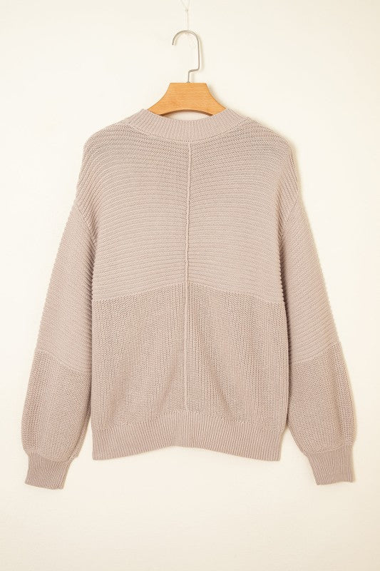 Ribbed Patchwork Textured Knit Puff Sleeve Sweater Shop Style & More | Fresh Looks, Everyday Deals & Free Shipping