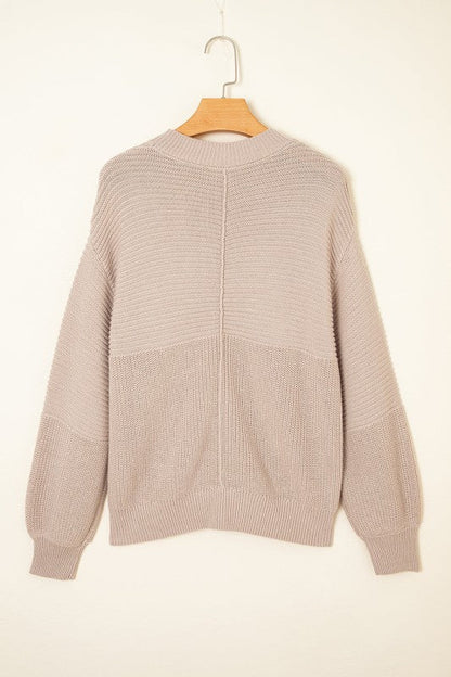 Ribbed Patchwork Textured Knit Puff Sleeve Sweater Shop Style & More | Fresh Looks, Everyday Deals & Free Shipping