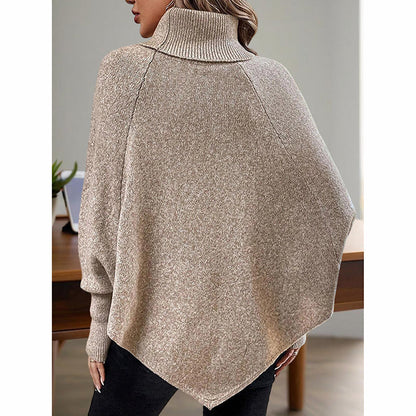 Women's Asymmetry Hem Turtleneck Sweater FitiqueFit