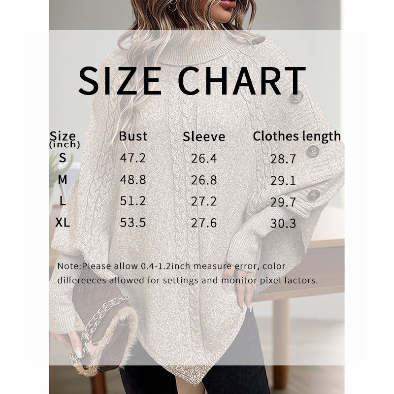Women's Asymmetry Hem Turtleneck Sweater FitiqueFit
