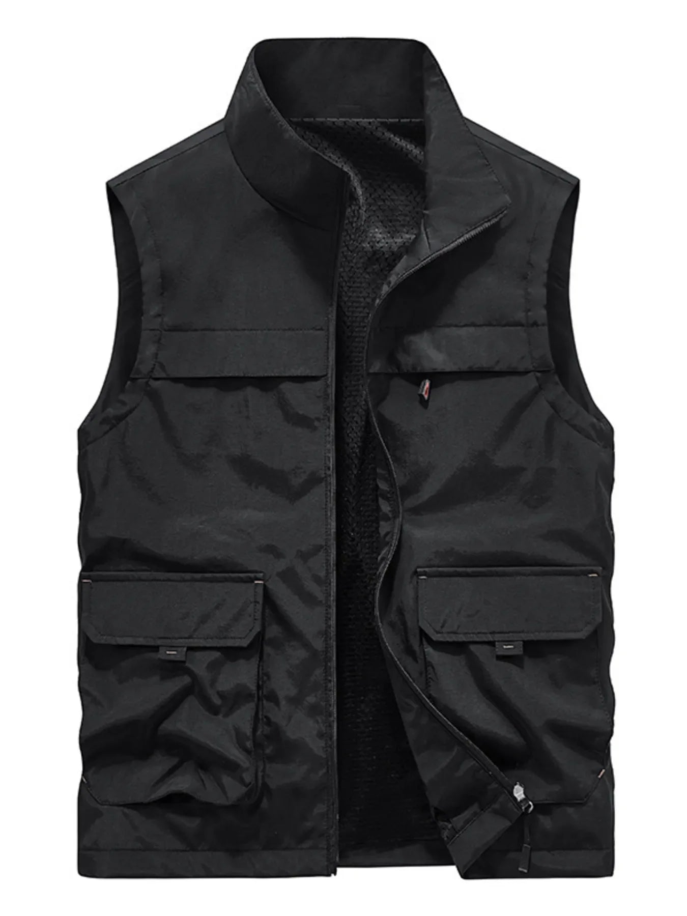 Men's Plus Size Multi-Pocket Zip Up Vest New Era Fashion LLc