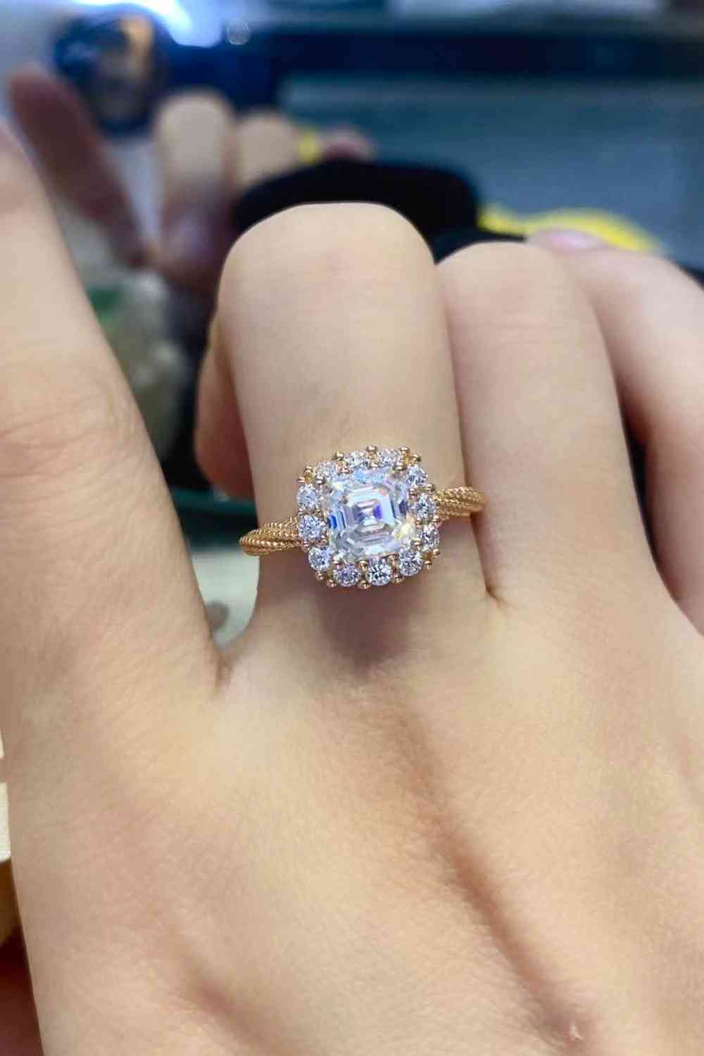 ElegantGem 1 Carat Moissanite Twisted Ring – Minimalist 18K Rose Gold Design See size chart under “more details” The Fashion Celestial