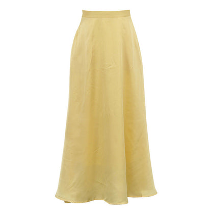 Polyester Satin Draping Yellow Skirt Grayceful LLC