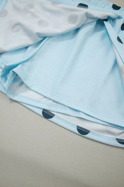 Polka Dot Sleeveless Top and Skort Casual Two-Piece Set New Era Fashion LLc