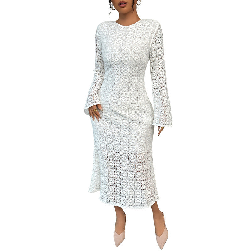 Lace Slim Fishtail Female Dress Grayceful LLC