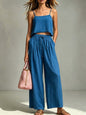 Women's Camisole & Wide-Leg Pants Two-Piece Set – Casual Summer FitiqueFit