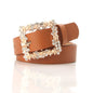 2023 Women'S Fashion Accessory, Elegant Alloy Rhinestone Pin Buckle Belt, Versatile Dress Decorative Accessory, Casual & Sporty Style, Hand Washable - Ideal for Weekend and Festive Occasions, Weekend Casual Wear|Elegant Acces NovaCart