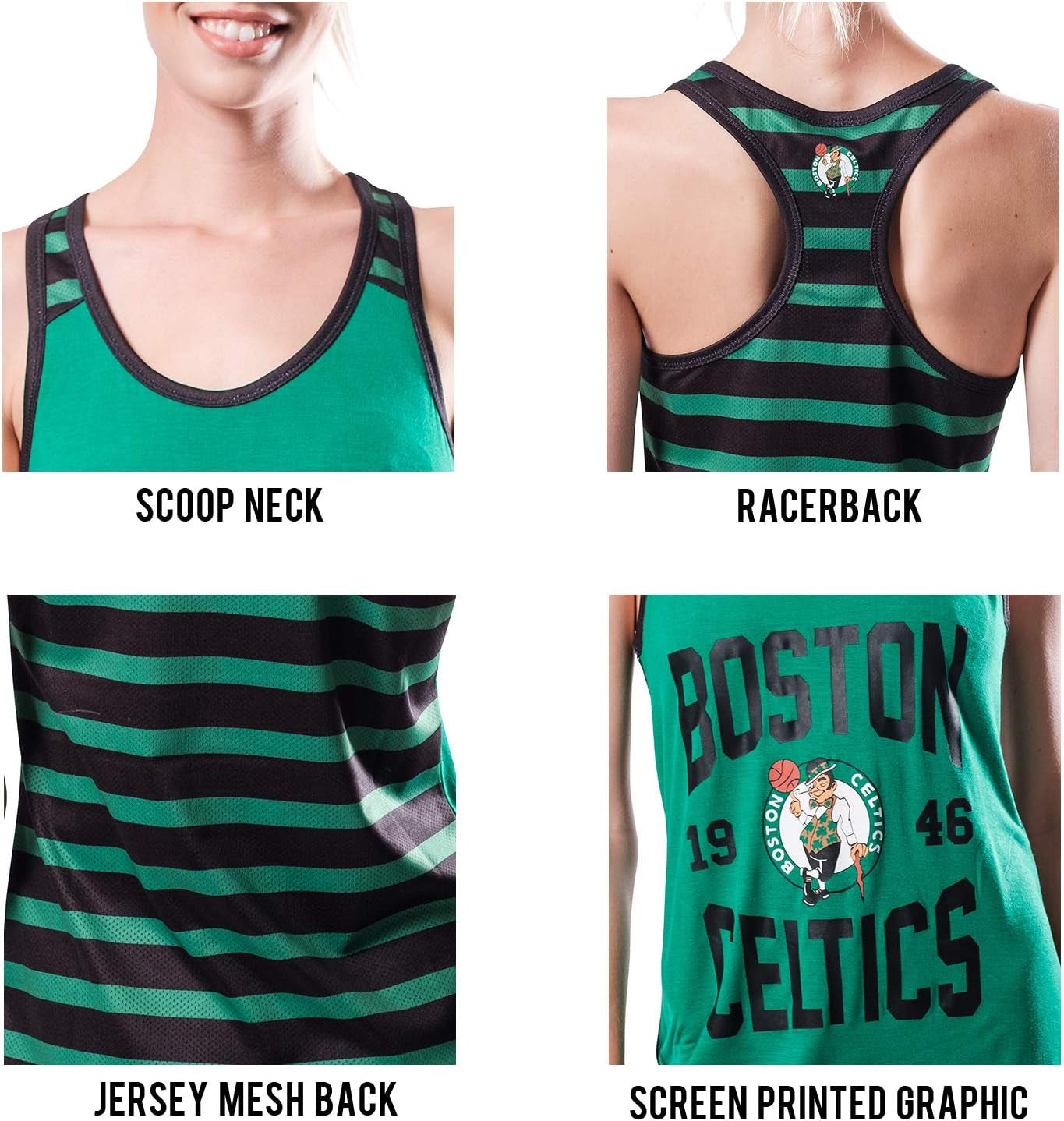 NBA Womens Super-Soft Mesh Jersey Racerback Tank Top for Women