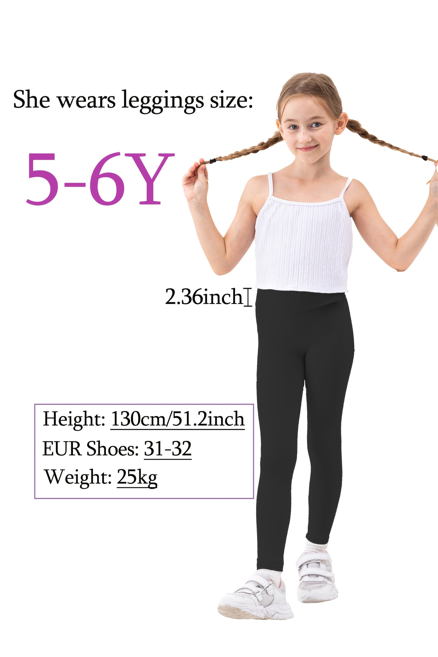 Girls' Super Soft High-Stretch Leggings - Solid Black Tight Pants with Elastic Waistband, All-Season Stretchy Leggings for Girls, Everyday & Formal Outfits - SOFTMILK NovaCart