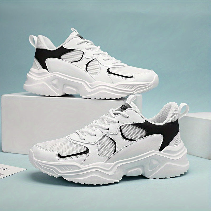 Men's Fashion Platform Sneakers - Casual Athletic Dad Shoes, Height-Increasing Breathable Mesh, Anti-Slip EVA Sole, Suitable for Running and Outdoor Activities, Thick-Soled Walking Shoes NovaCart