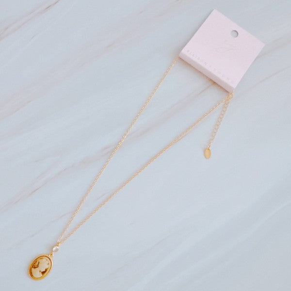 Classic Gold Chain Cameo Necklace Shop Style & More | Fresh Looks, Everyday Deals & Free Shipping