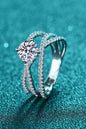 ElegantJewels 1 Carat Moissanite Crisscross Ring – Modern Sterling Silver Design See size chart under “more details” The Fashion Celestial
