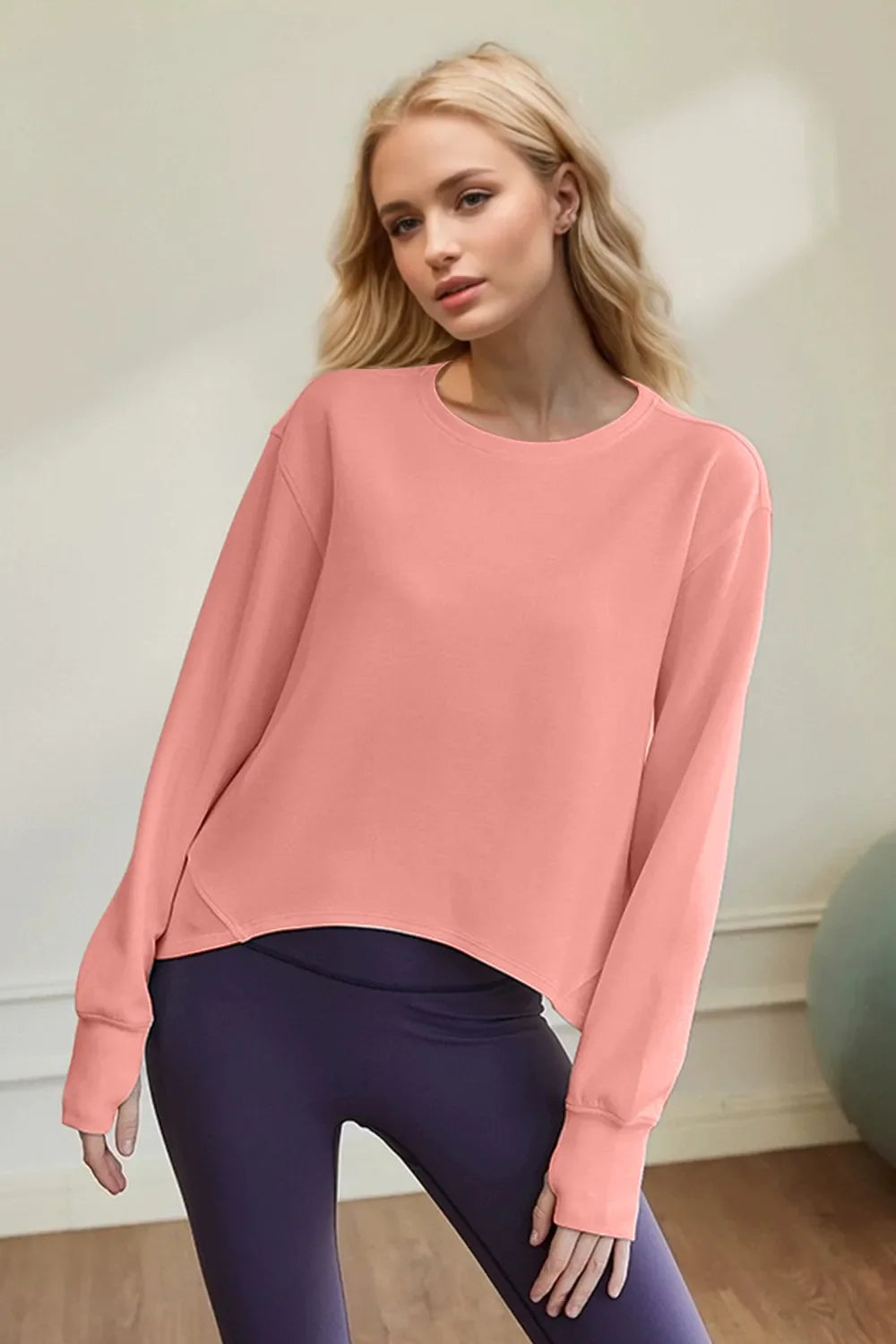 Basic Bae Air Scuba Round Neck Long Sleeve Sweatshirt New Era Fashion LLc