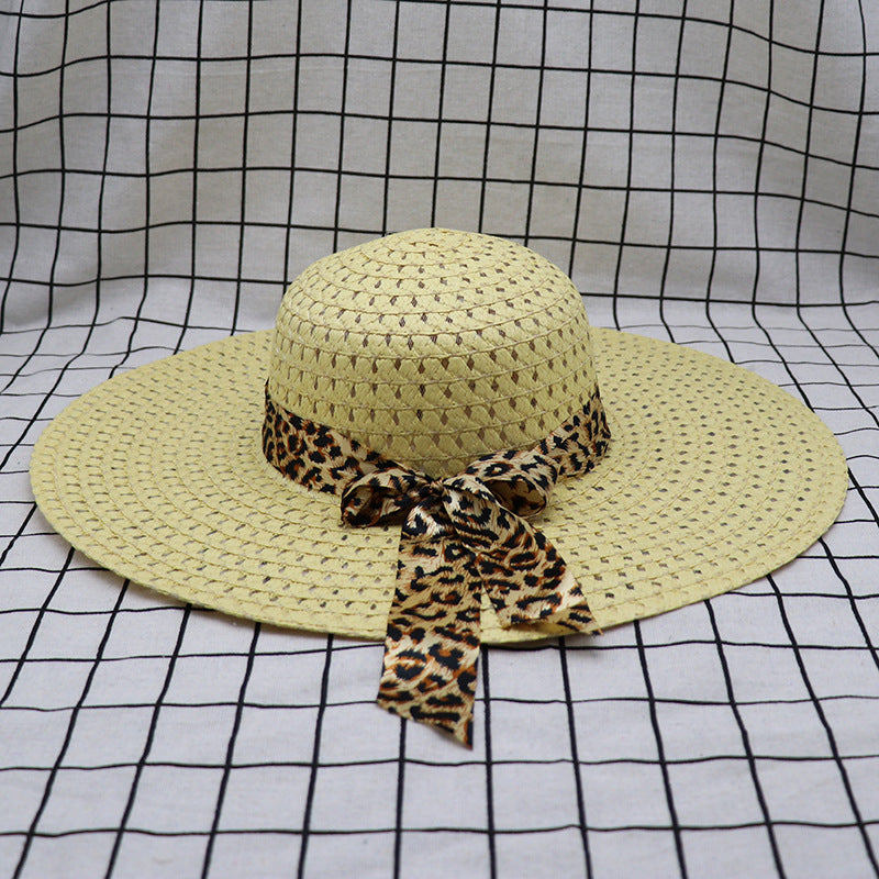 Women's Large-brimmed Beach Hat With Bow And Streamer Straw Hat See size chart under “more details” The Fashion Celestial
