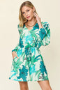Double Take Full Size Floral Long Sleeve Romper with Pockets New Era Fashion LLc