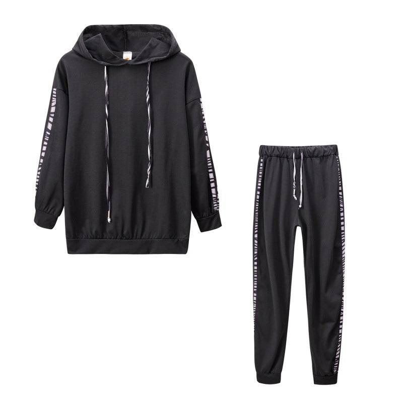 Solid Color Striped Casual Hoodie Two-piece Set See size chart under “more details” The Fashion Celestial
