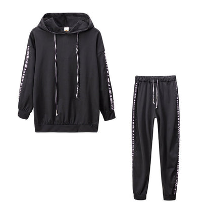 Solid Color Striped Casual Hoodie Two-piece Set See size chart under “more details” The Fashion Celestial