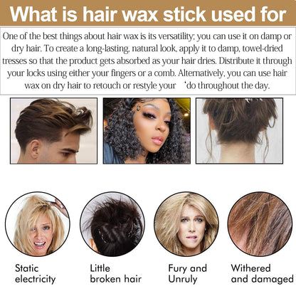 Styling Wax Stick, Flyaways Styling Wax Stick for Hair Edge Control, Hair Styling Stick for Kids' Hair NovaCart