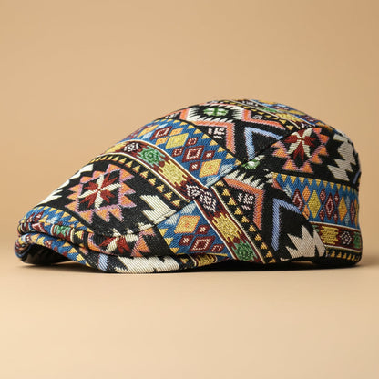 Women’s Retro Beret Hat – Chic British Style Ethnic Beret FitiqueFit