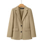 Women's Casual Chic Plaid Coat – Long Sleeve Pocket Jacket FitiqueFit