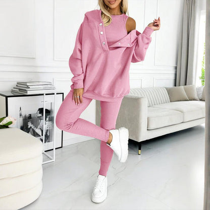 Women’s solid color three piece set FitiqueFit