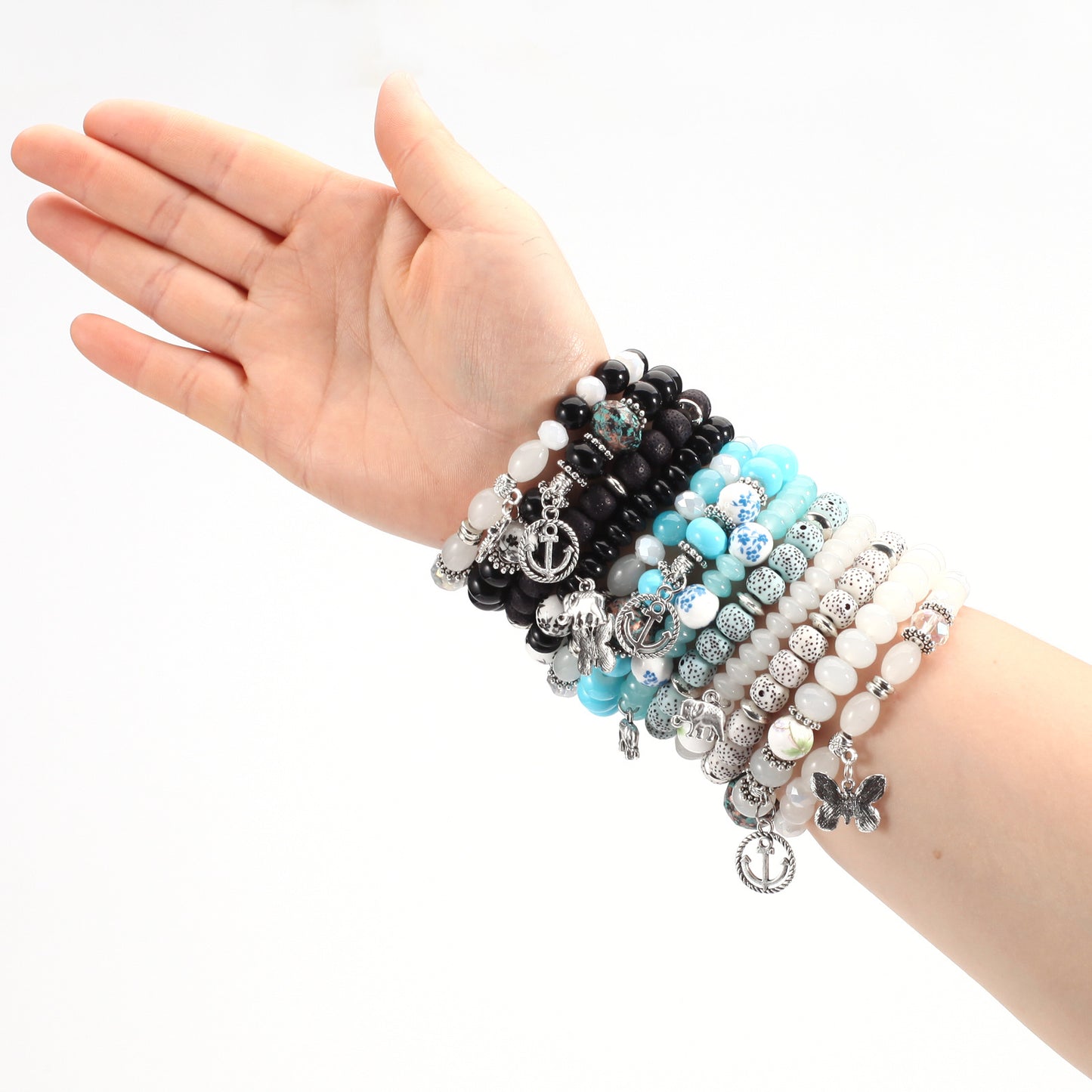 [Women's Bohemian Bracelet Set] Bohemian Bracelets Set for Women - Stackable Stretch Multilayer Beads Bracelet NovaCart