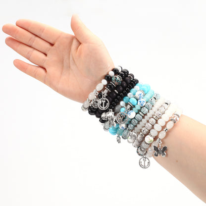 [Women's Bohemian Bracelet Set] Bohemian Bracelets Set for Women - Stackable Stretch Multilayer Beads Bracelet NovaCart