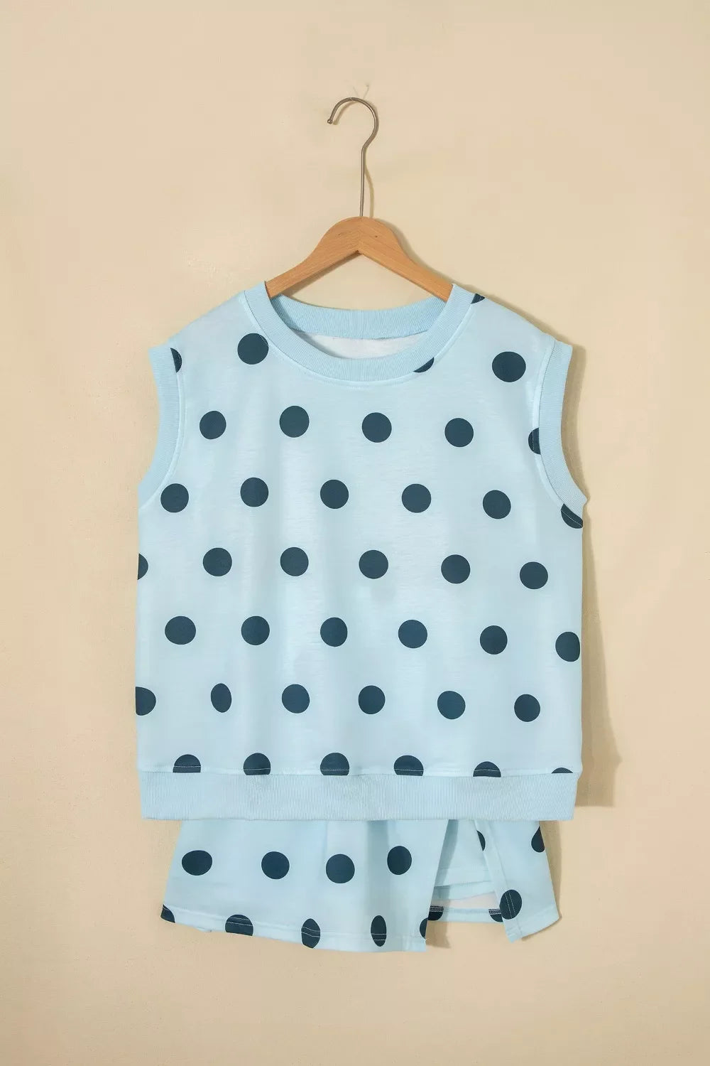 Polka Dot Sleeveless Top and Skort Casual Two-Piece Set New Era Fashion LLc
