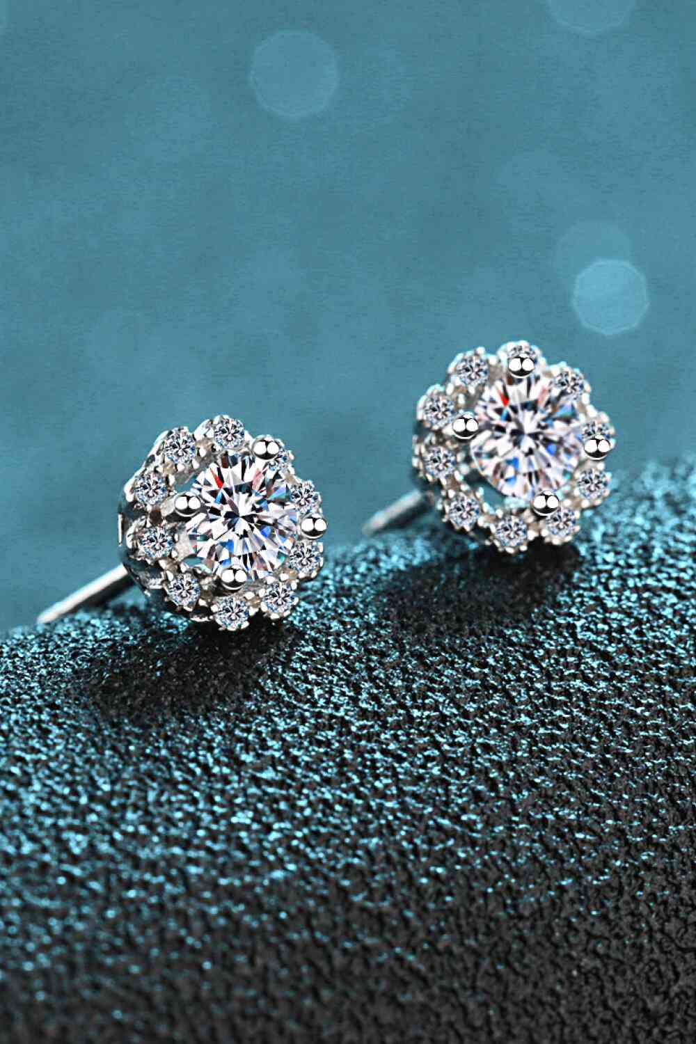 Moissanite Jewelry Floral-Shaped Stud Earrings – Sparkling 1 Carat Design See size chart under “more details” The Fashion Celestial